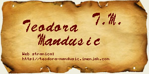 Teodora Mandušić vizit kartica
